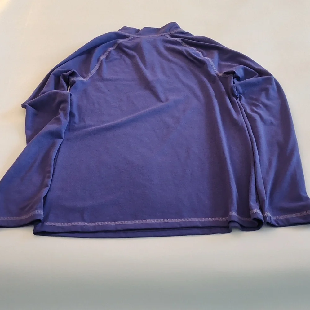 REI Kids Quarter Zip Shirt Size L 14-16 Base Layer Purple Activewear Fall Winter
